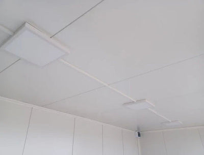 CONTENEDOR DE OFICINA OPEN SPACE 3 X 6 CON VITRINAS