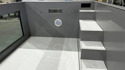 PISCINA DE POLIPROPILENO DE 6,5 M x 2,5 M CON VENTANA DE 4 M