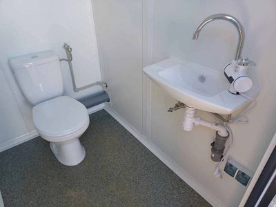 CONTENEDOR SANITARIO DOBLE DE 2 CABINAS