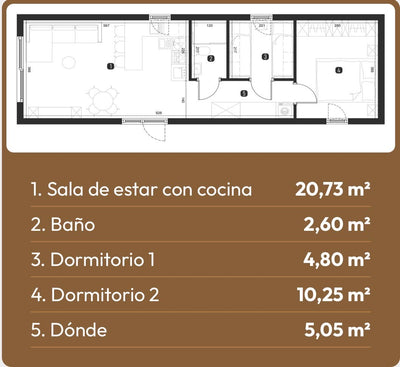 CASA MÓVIL EMERALD 12,90 X 4,13 MT