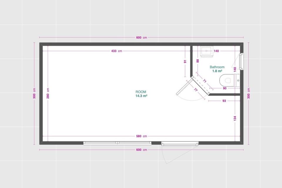 CONTENEDOR DE OFICINA 6x3