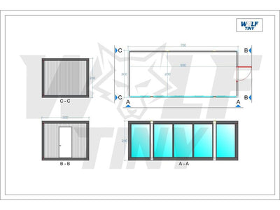 CONTENEDOR DE OFICINA MODELO CASA DE CRISTAL