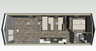 CASA MÓVIL T3 AZA (11,5 X 4 MT)