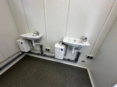 CONTENEDOR SANITARIO CON MULTIPLES UNIDADES