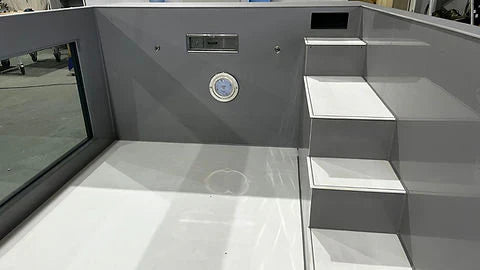 PISCINA DE POLIPROPILENO DE 6,5 M x 2,5 M CON VENTANA DE 4 M